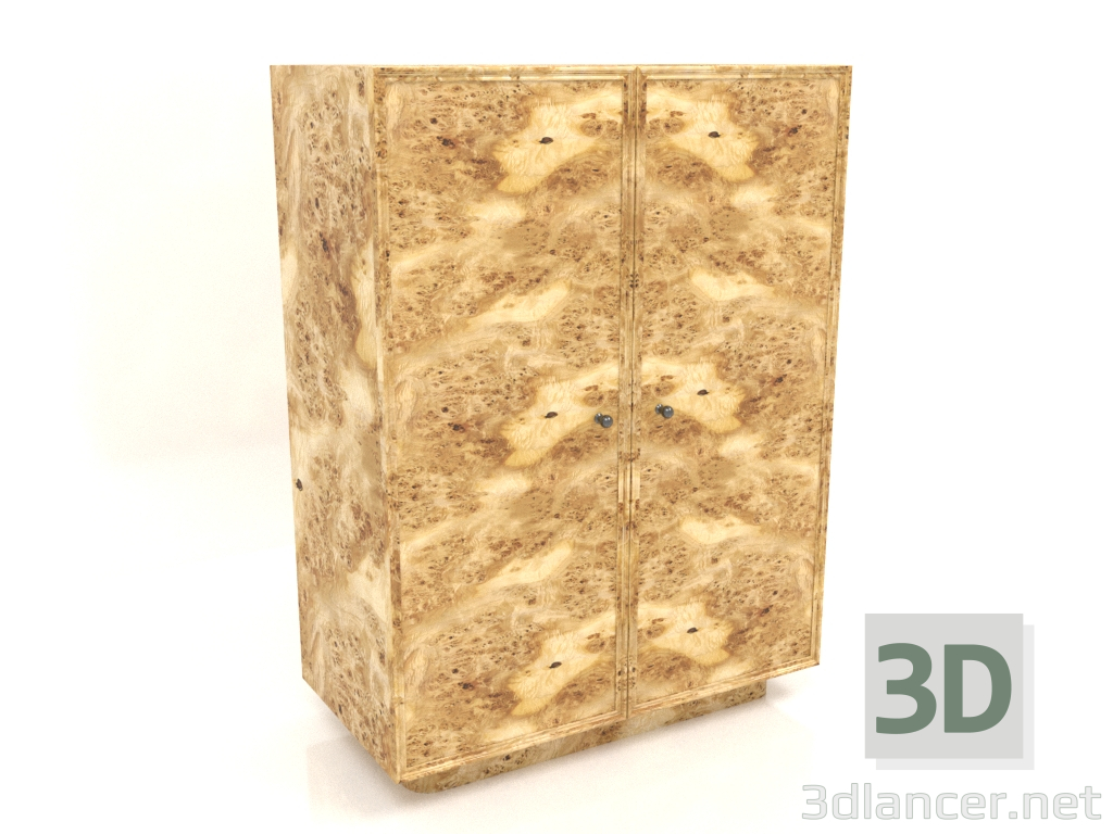 3 डी मॉडल अलमारी डब्ल्यू 04 (803х406х1082, लिबास लकड़ी का पैमाना) - पूर्वावलोकन