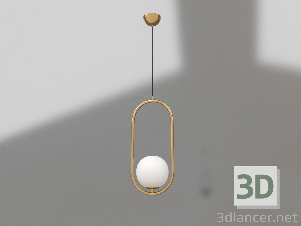 3D modeli Kolye Ucu Kenti altın (07632-1A,33) - önizleme