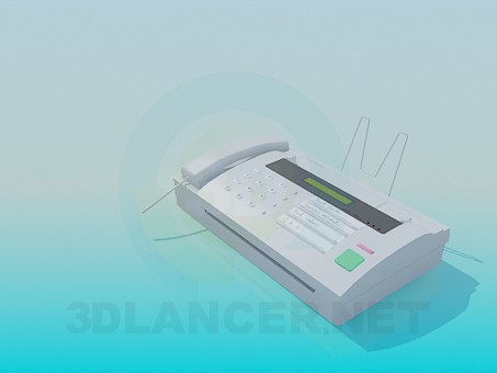 3d модель Факсимільний апарат – превью 3d модель Факсимільний апарат – превью