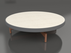 Table basse ronde Ø90x22 (Anthracite, DEKTON Danae)