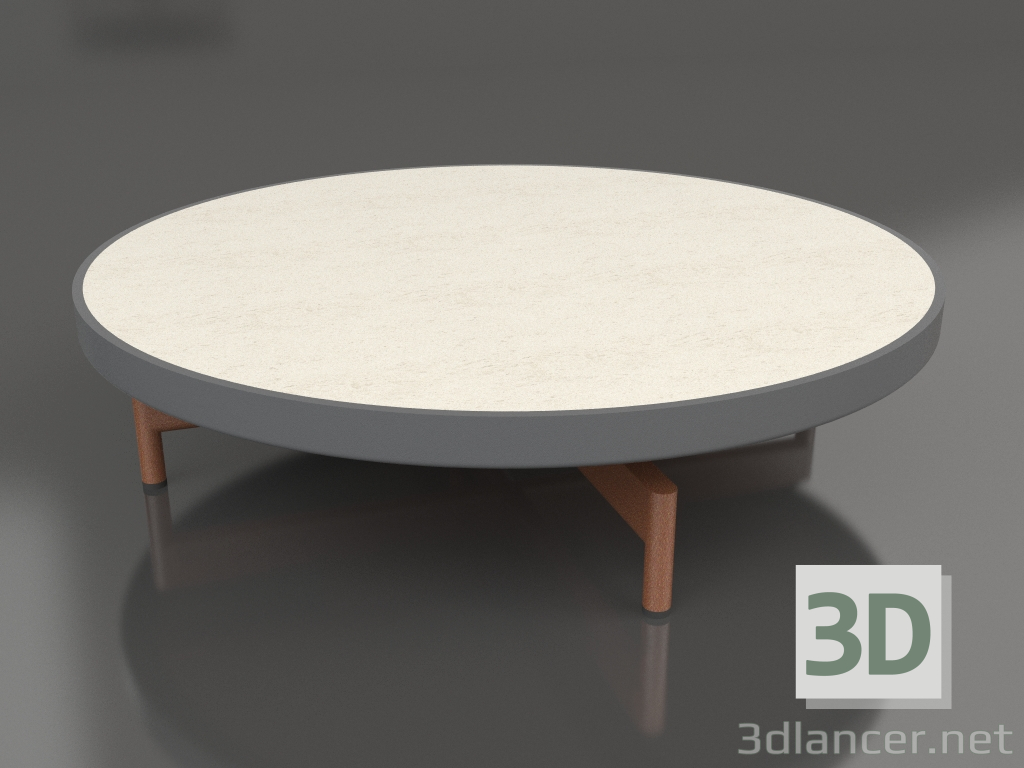 modello 3D Tavolino rotondo Ø90x22 (Antracite, DEKTON Danae) - anteprima