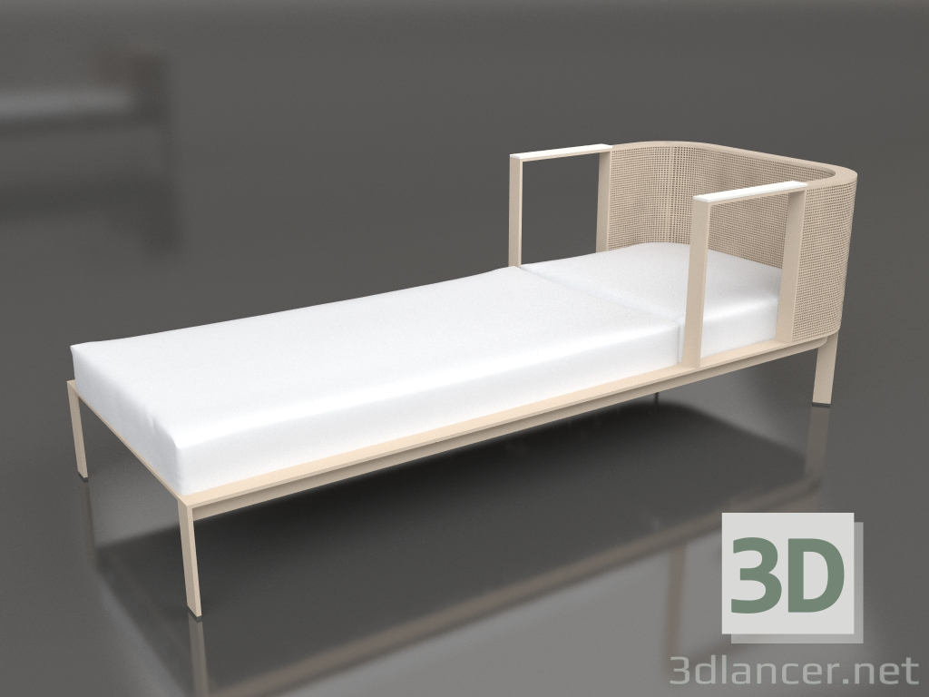3D Modell Liegestuhl (Sand) - Vorschau