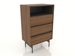 Chest of drawers HIGH 600 mm (light walnut)