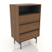 3d model Chest of drawers HIGH 600 mm (light walnut) - preview