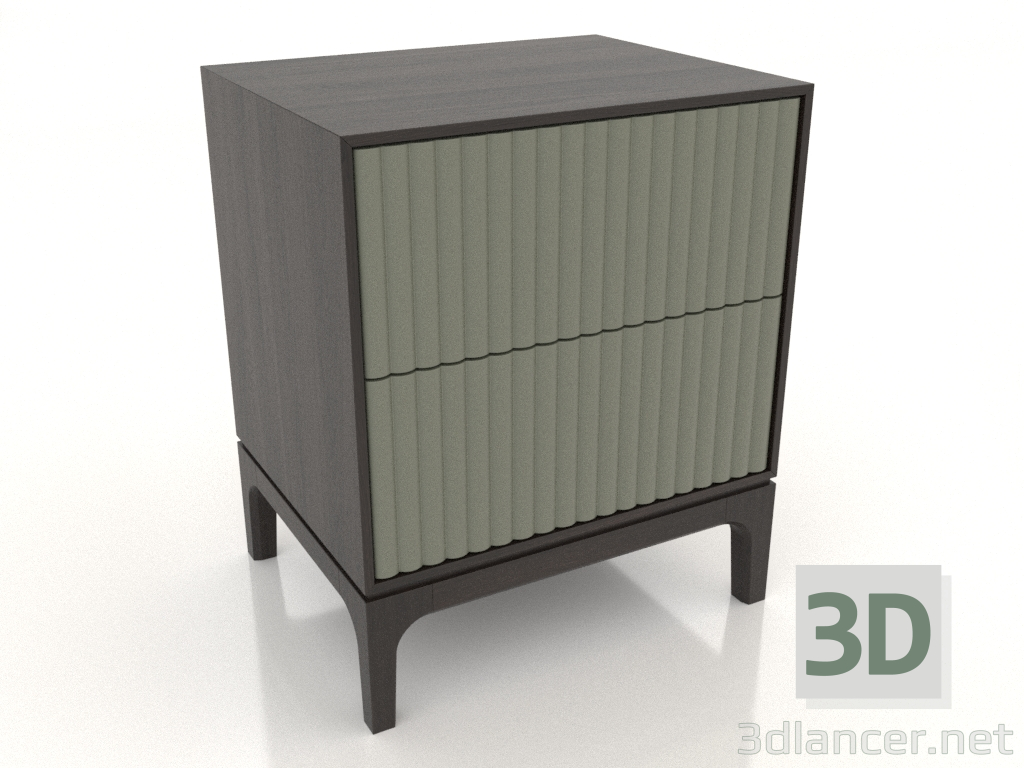 3D modeli FARGO 2 çekmeceli, frezelenmiş cepheli komodin (zeytin, wenge meşe, seçenek 4) - önizleme