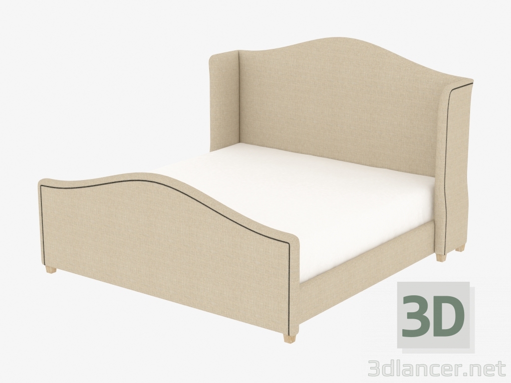 3d модель Двуспальная кровать ATHENA KING SIZE BED (5007K Beige) – превью
