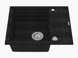 Sink, 1 bowl with draining board - graphite Andante (ZQN 211A)