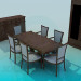 3d model Set of furniture for the dinning room - preview