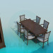 3d model Conjunto de muebles para el comedor - vista previa