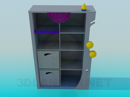 3D Modell Schrank im Kinderzimmer - Vorschau