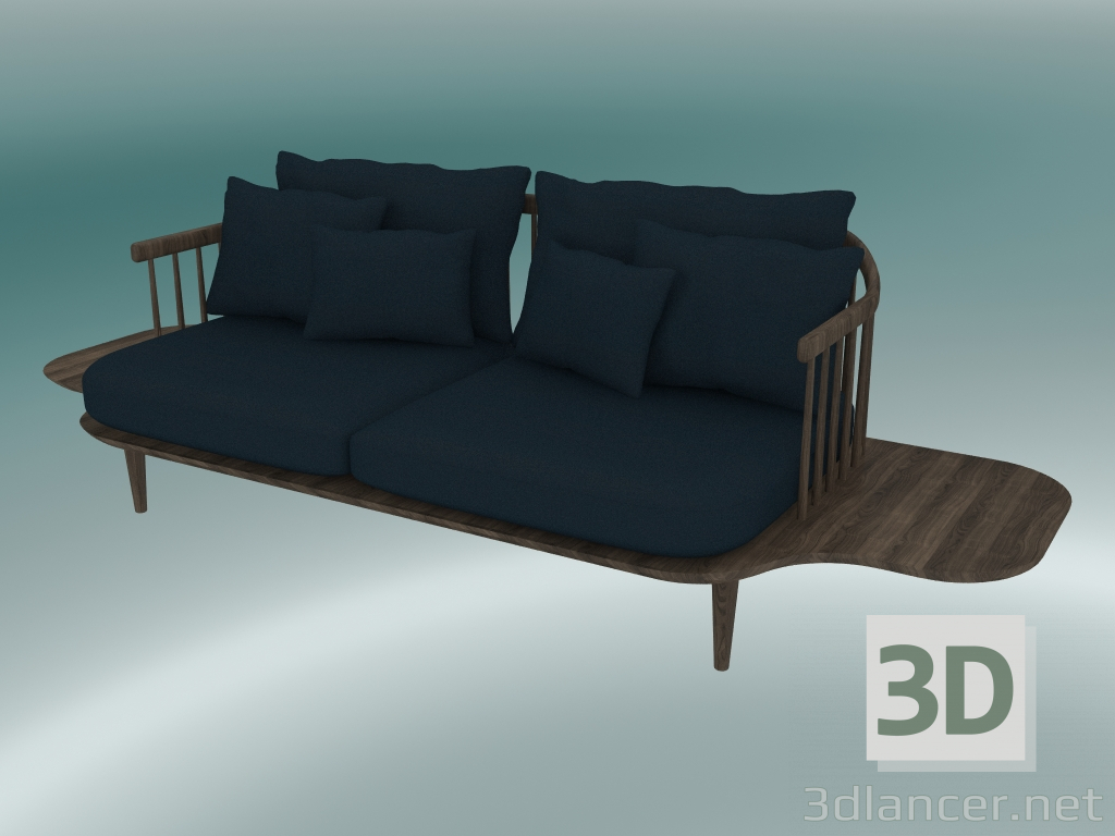 3d model Sofa Double Fly (SC3, H 70cm, D 80cm, L 240cm, Smoked oiled oak, Harald 2 182) - preview