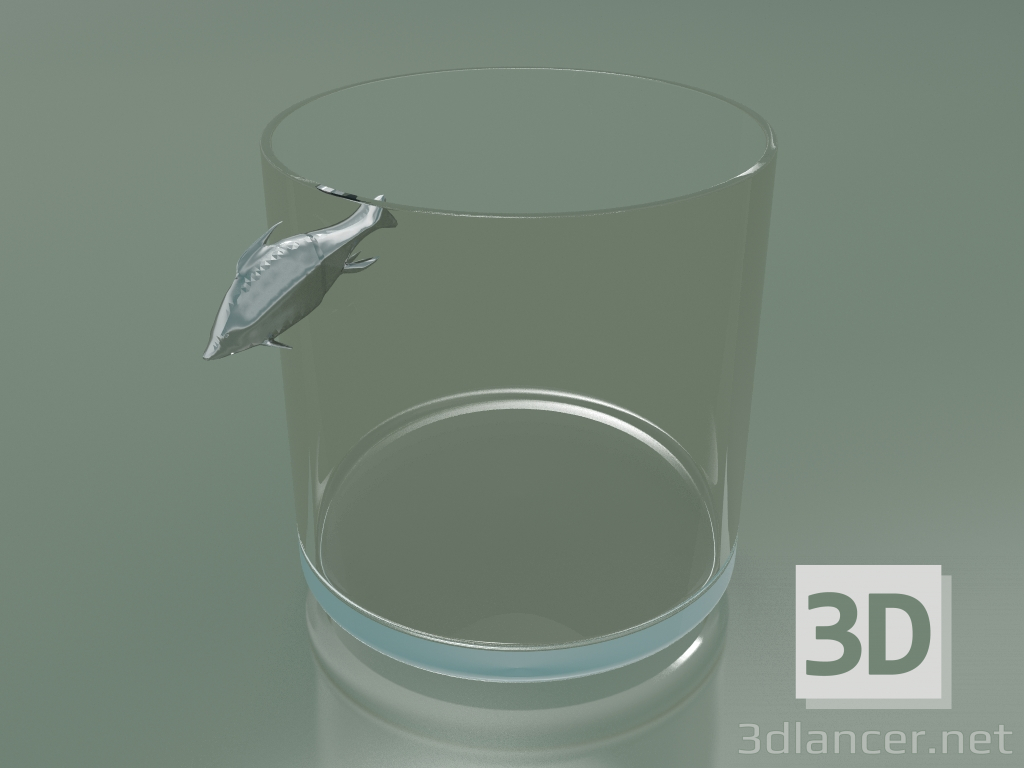 3d model Jarrón Illusion Fish (H 30cm, D 30cm) - vista previa