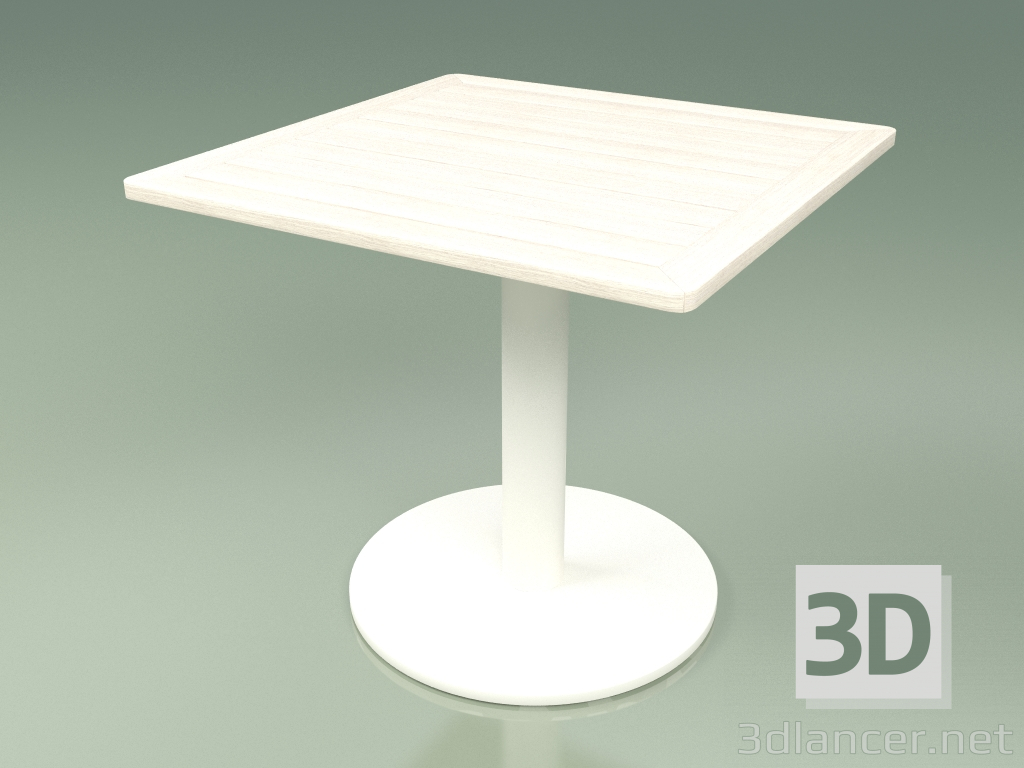 modello 3D Tavolo 001 (Metallo Latte, Teak Colorato Resistente Alle Intemperie) - anteprima