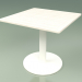 3D Modell Tabelle 001 (Metallmilch, wetterbeständiges weiß gefärbtes Teakholz) - Vorschau