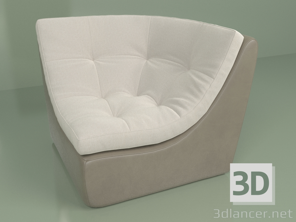 modello 3D Modulo divano Porto Puma (PP4) - anteprima