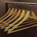 3d wooden hangers model buy - render