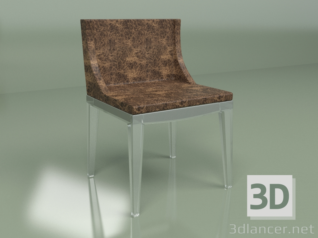 3D Modell Stuhl Mademoiselle (braun, transparent) - Vorschau