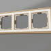 Modelo 3d Moldura para 3 postes Palacio (dourado-branco) - preview