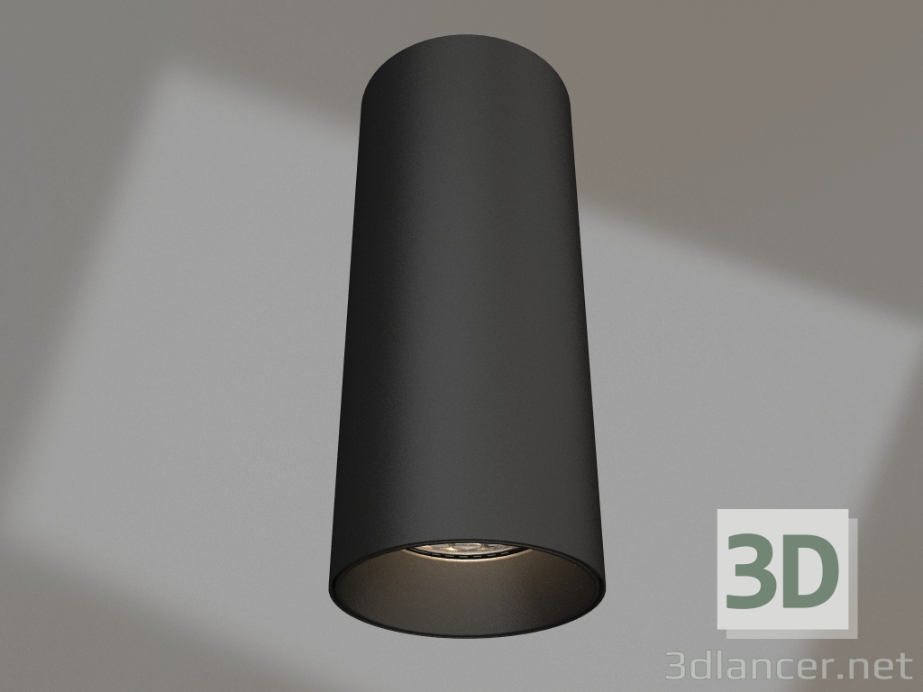 modello 3D Lampada SP-POLO-SURFACE-R65-8W Day4000 (BK-BK, 40°) - anteprima