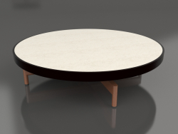 Round coffee table Ø90x22 (Black, DEKTON Danae)