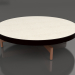 modèle 3D Table basse ronde Ø90x22 (Noir, DEKTON Danae) - preview