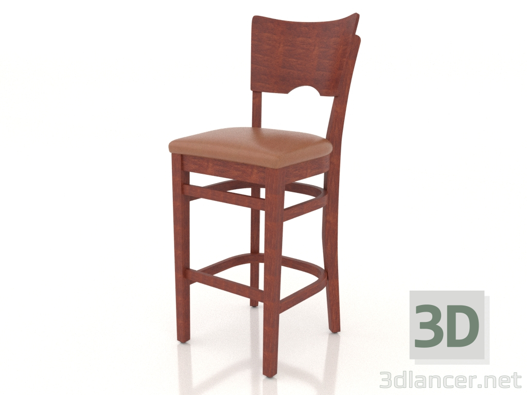 3D Modell Barhocker York (Cognac) - Vorschau