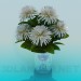 3d model glass Vase with Flowers - preview