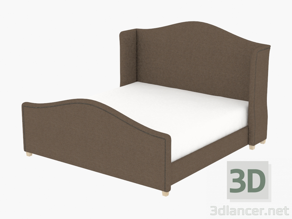 3d модель Двуспальная кровать ATHENA KING SIZE BED (5008K Brown) – превью