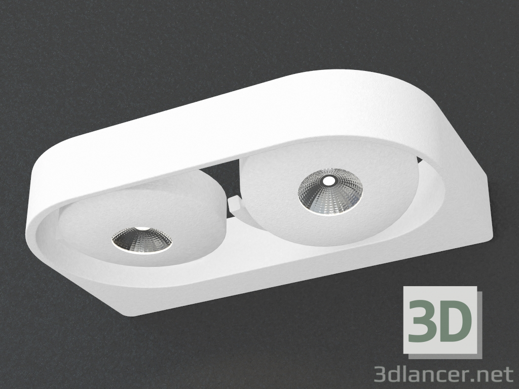 modello 3D Lampada LED Superficie (DL18696_12WW-White) - anteprima