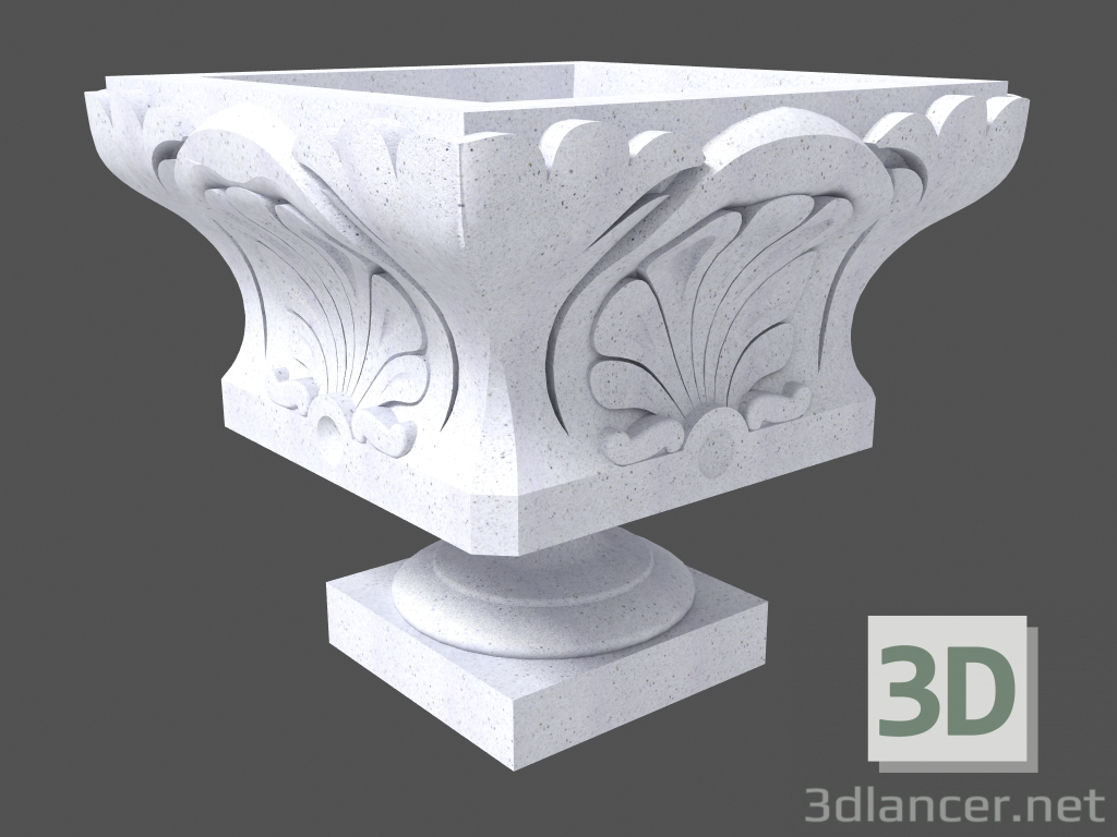 modèle 3D Pot de fleurs (LV45M) - preview