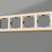 Modelo 3d Moldura para 4 postes Palacio (dourado-branco) - preview