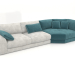 modèle 3D Canapé-lit ISLAND avec méridienne - preview
