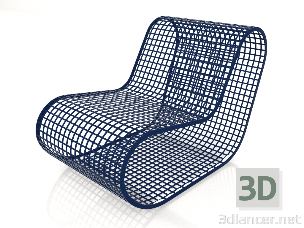 3d model Club chair without rope (Night blue) - preview