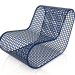 3d model Club chair without rope (Night blue) - preview