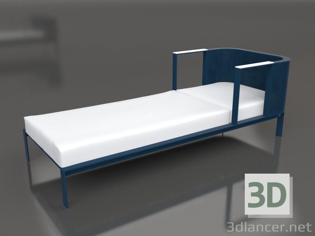 3D Modell Chaiselongue (Graublau) - Vorschau