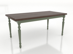 Dining table 1600x800 mm (green, dark walnut)