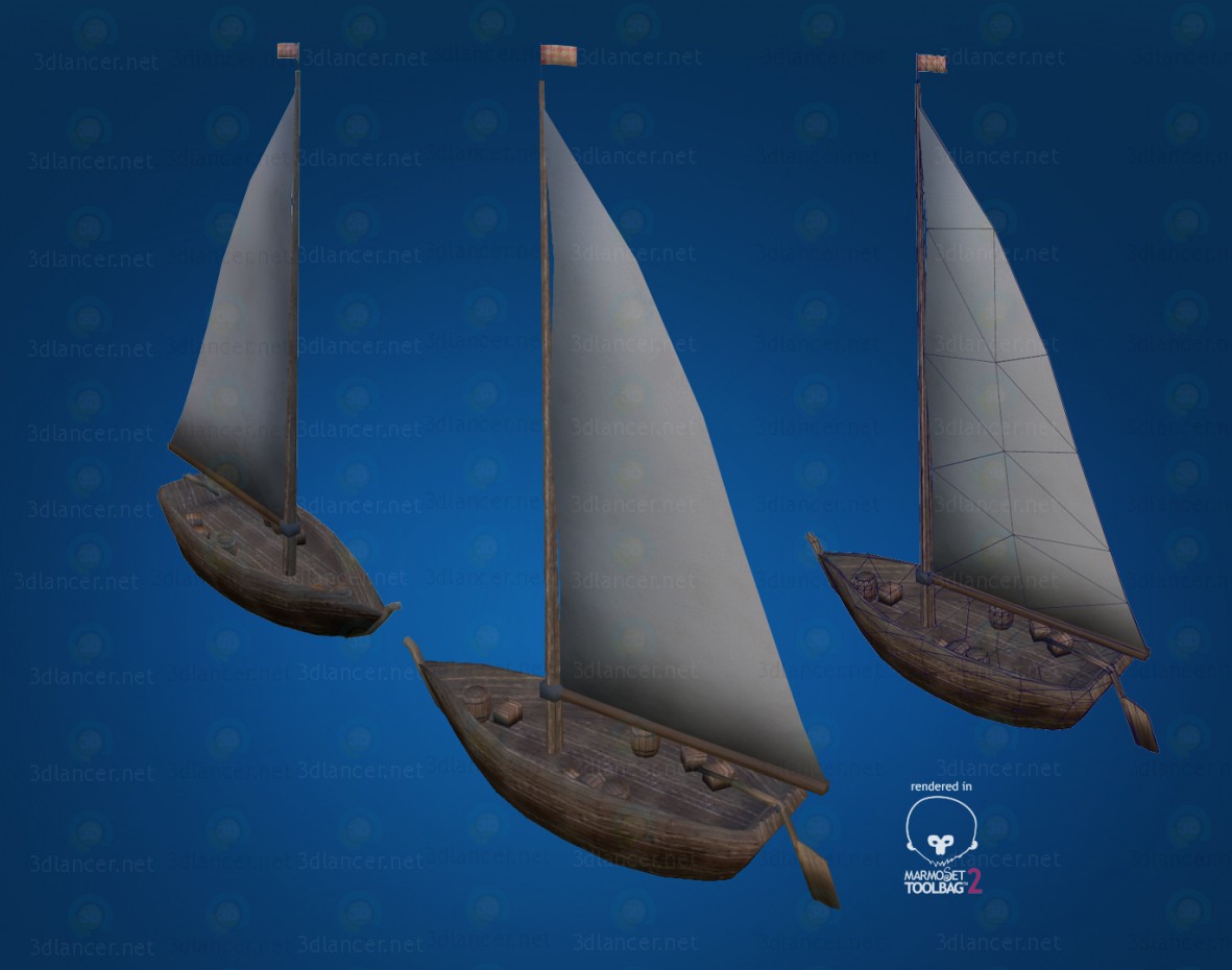 3d Fishing boat LP модель купить - ракурс 3d Fishing boat LP модель купить - ракурс