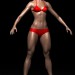 3d Athletic female body base mesh model buy - render