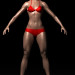 3d Athletic female body base mesh model buy - render