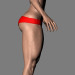 3d Athletic female body base mesh model buy - render