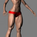 3d Athletic female body base mesh model buy - render