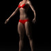 3d Athletic female body base mesh model buy - render