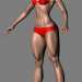 3d Athletic female body base mesh model buy - render