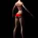 3d Athletic female body base mesh model buy - render