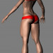 3d Athletic female body base mesh model buy - render