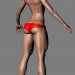 3d Athletic female body base mesh model buy - render