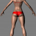 3d Athletic female body base mesh model buy - render