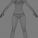 3d Athletic female body base mesh model buy - render