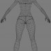 3d Athletic female body base mesh model buy - render