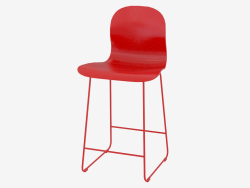 İstiflenebilir Bar Kırmızı Tate Sandalyesi